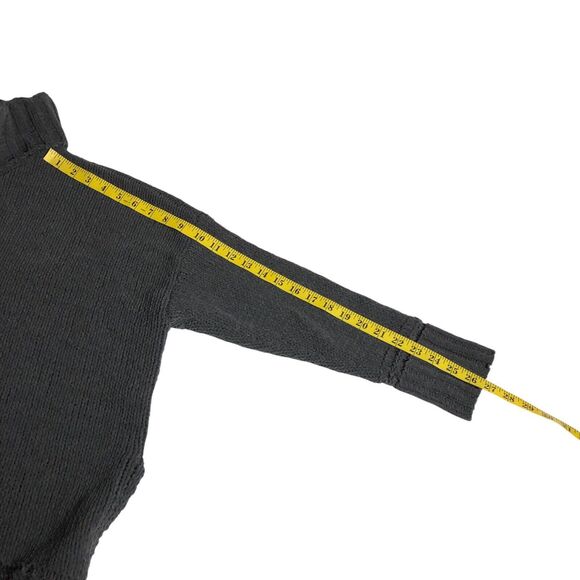 Aerie Sweater Womens Medium Gray Oversized Turtleneck Chunky Soft Comfort Casual - Picture 16 of 16